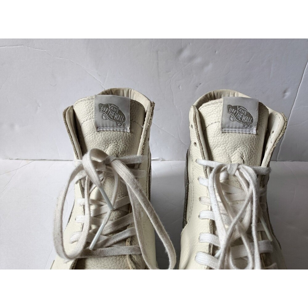 Vans Sk8-Hi Shoes Women's Size 9.5 Men's Size 8 Stacked Platform White Sneakers - Picture 4 of 11